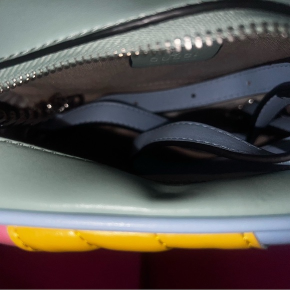 Gucci Pink and Yellow Cosmetic Bag with Quilted Design - Picture 5 of 6